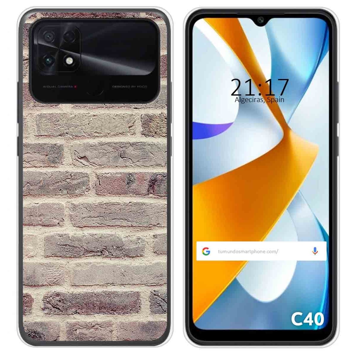 Funda Silicona para Xiaomi POCO C40 diseño Ladrillo 01 Dibujos