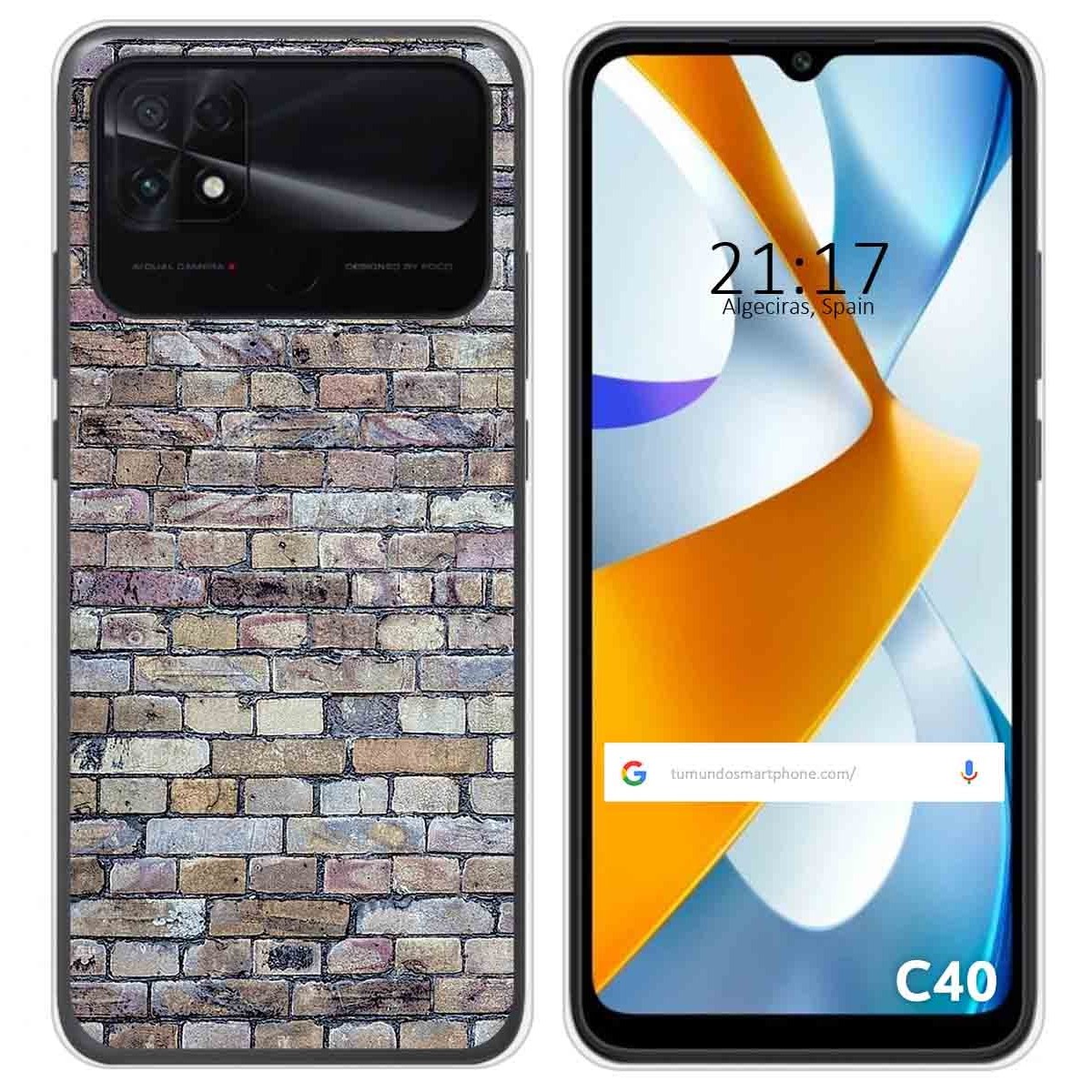 Funda Silicona para Xiaomi POCO C40 diseño Ladrillo 02 Dibujos