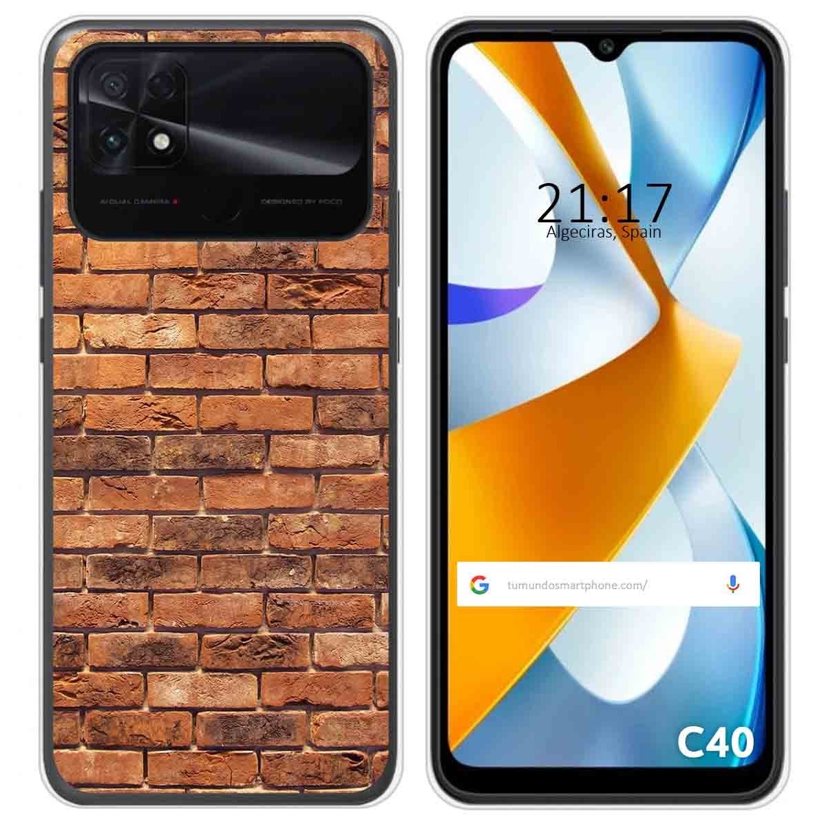 Funda Silicona para Xiaomi POCO C40 diseño Ladrillo 04 Dibujos