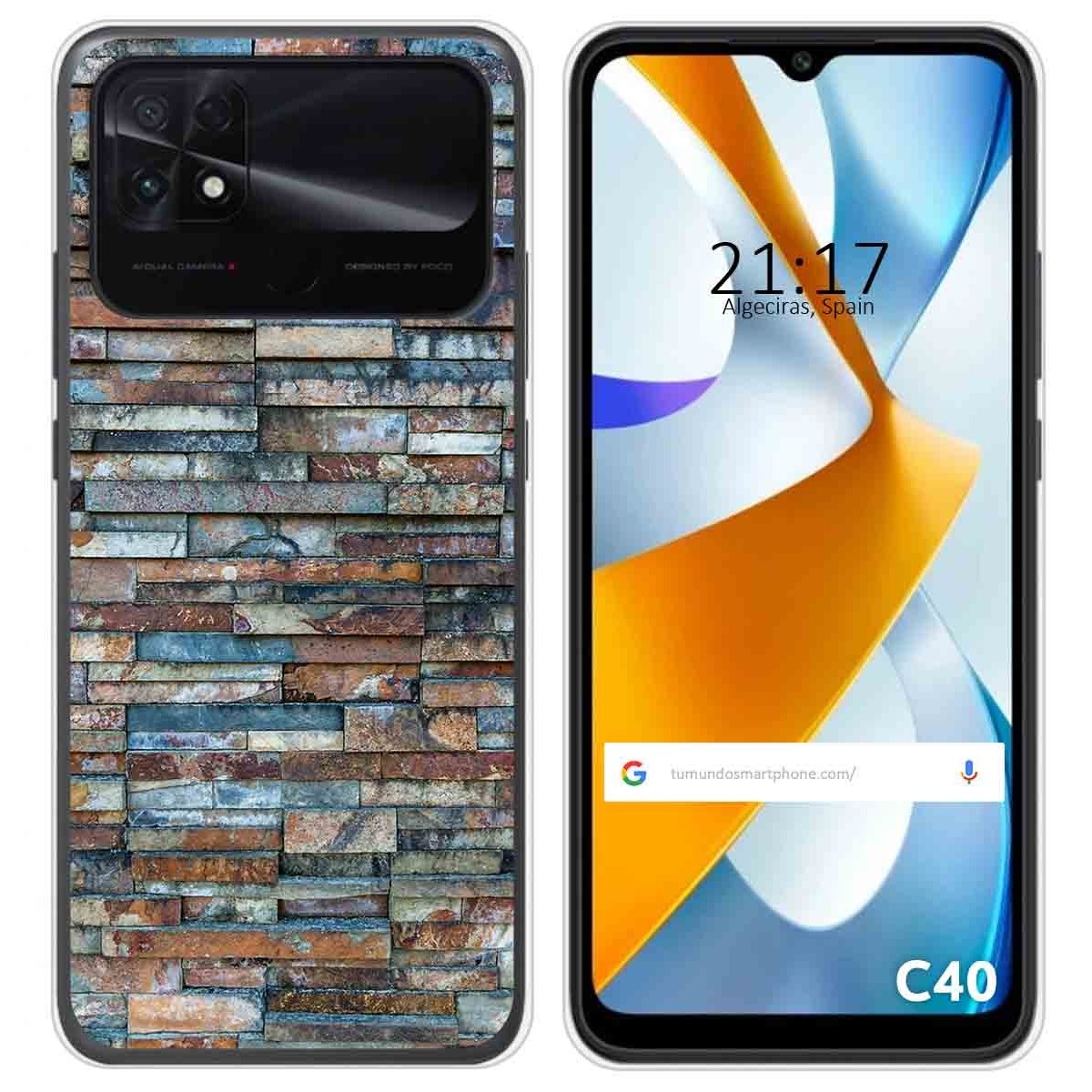 Funda Silicona para Xiaomi POCO C40 diseño Ladrillo 05 Dibujos