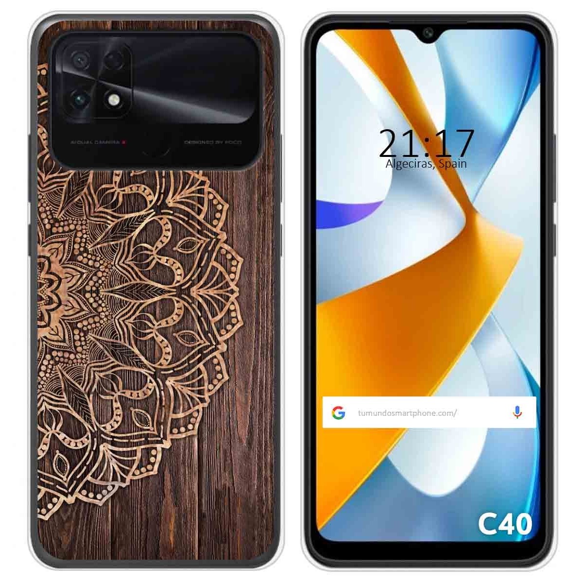 Funda Silicona para Xiaomi POCO C40 diseño Madera 06 Dibujos