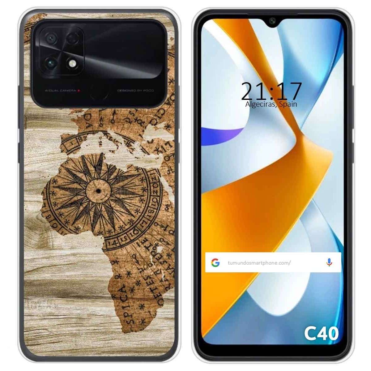 Funda Silicona para Xiaomi POCO C40 diseño Madera 07 Dibujos
