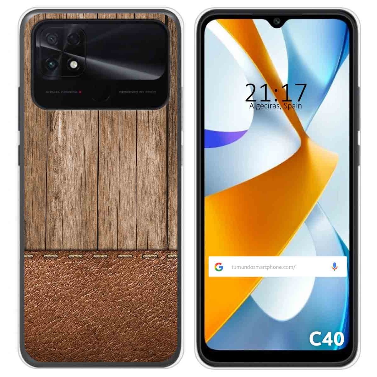 Funda Silicona para Xiaomi POCO C40 diseño Madera 09 Dibujos