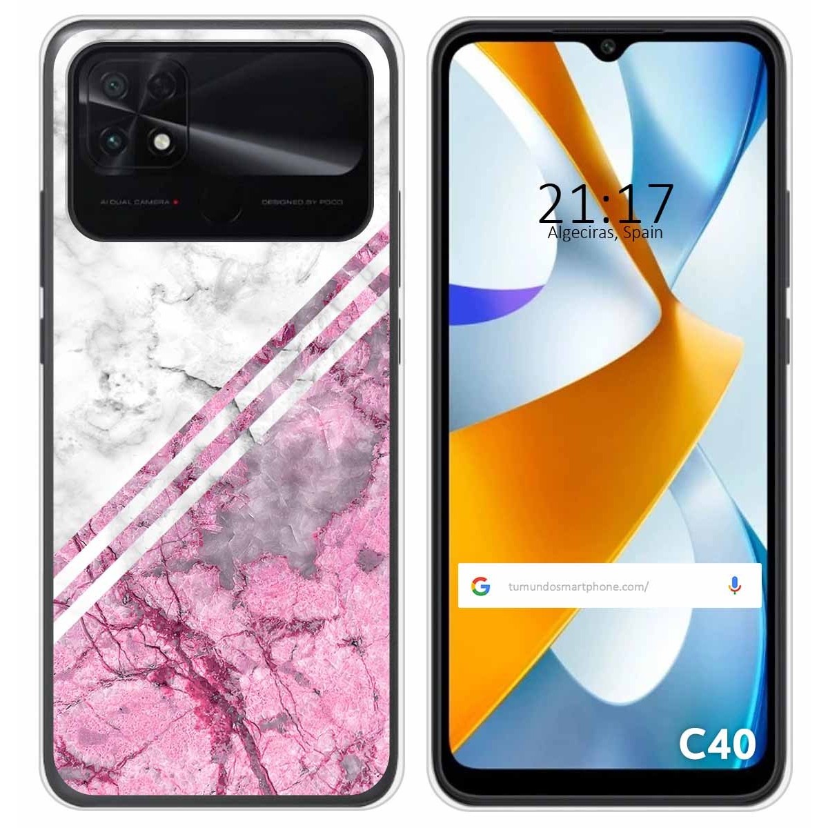 Funda Silicona para Xiaomi POCO C40 diseño Mármol 03 Dibujos