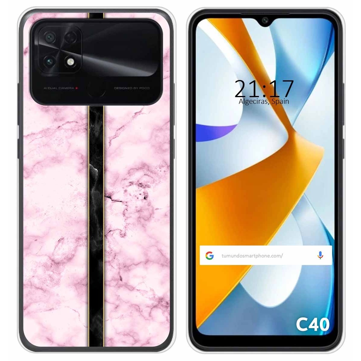 Funda Silicona para Xiaomi POCO C40 diseño Mármol 04 Dibujos