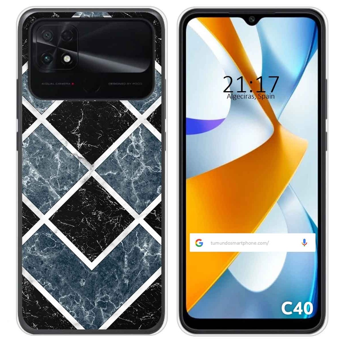 Funda Silicona para Xiaomi POCO C40 diseño Mármol 06 Dibujos