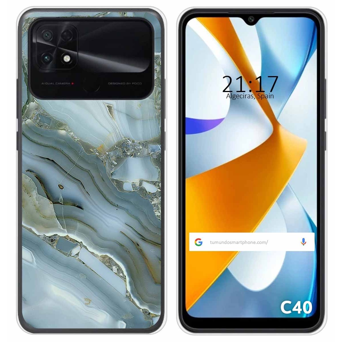 Funda Silicona para Xiaomi POCO C40 diseño Mármol 09 Dibujos