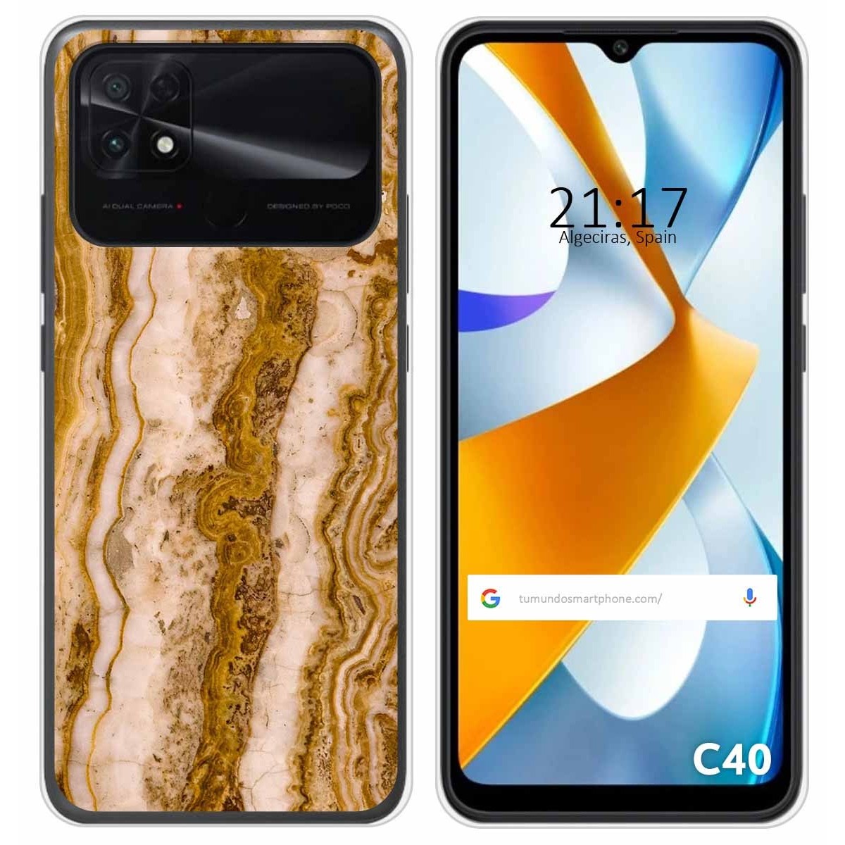Funda Silicona para Xiaomi POCO C40 diseño Mármol 10 Dibujos