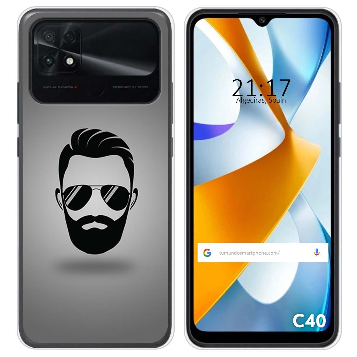 Funda Silicona para Xiaomi POCO C40 diseño Barba Dibujos