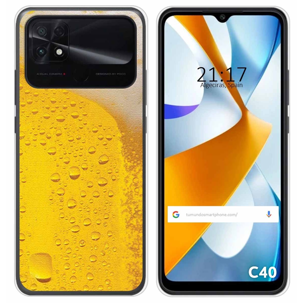 Funda Silicona para Xiaomi POCO C40 diseño Cerveza Dibujos