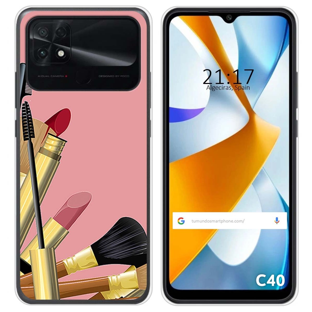 Funda Silicona para Xiaomi POCO C40 diseño Brochas Dibujos