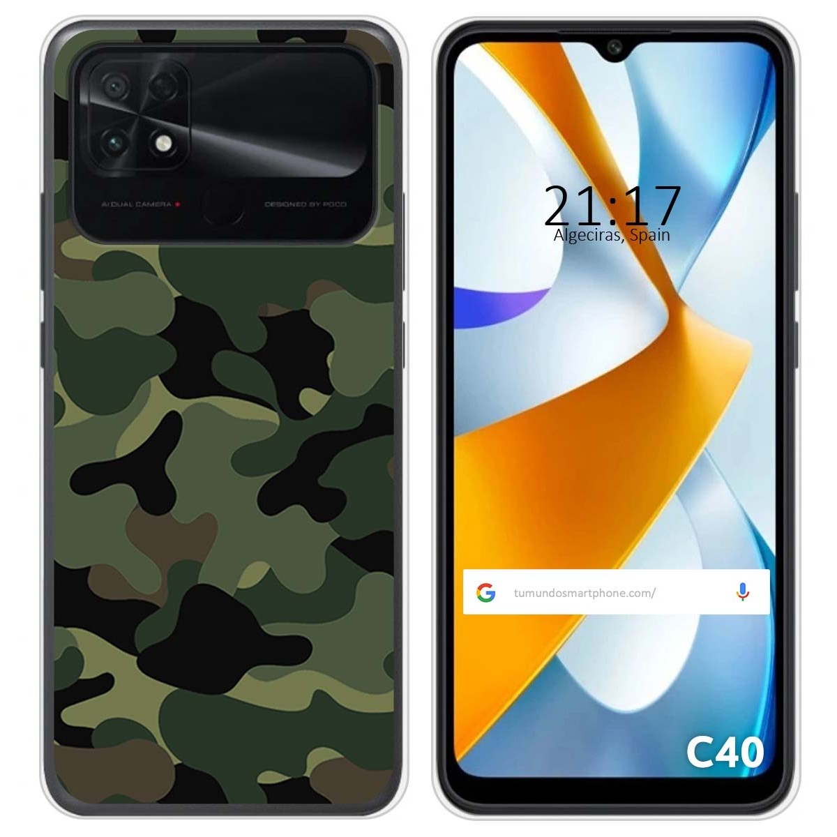 Funda Silicona para Xiaomi POCO C40 diseño Camuflaje Dibujos