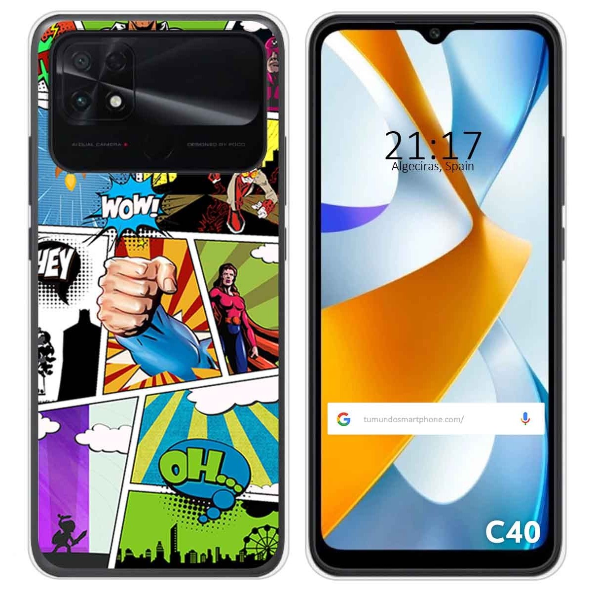 Funda Silicona para Xiaomi POCO C40 diseño Comic Dibujos
