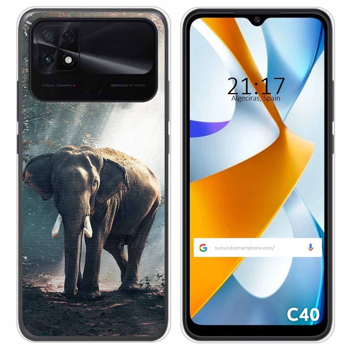 Funda Silicona para Xiaomi POCO C40 diseño Elefante Dibujos