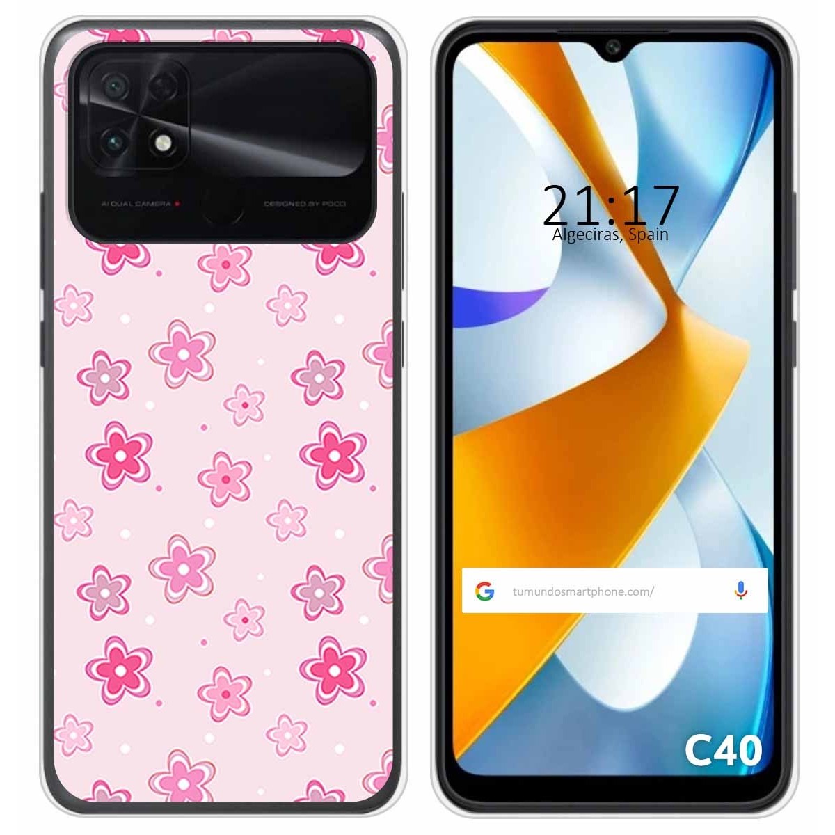 Funda Silicona para Xiaomi POCO C40 diseño Flores Dibujos