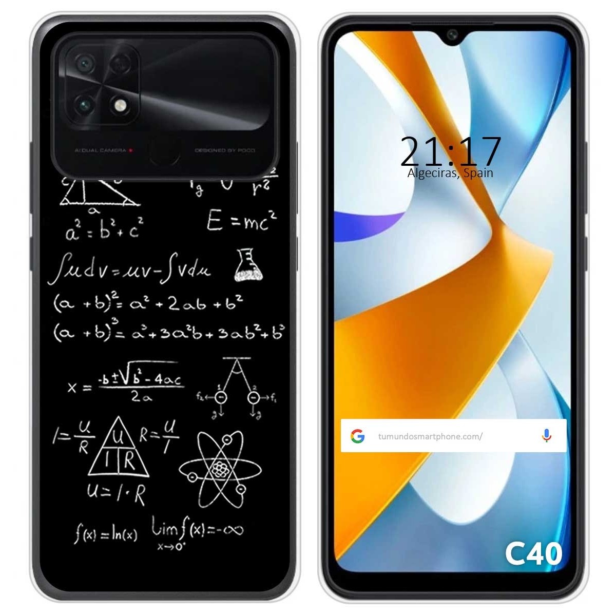 Funda Silicona para Xiaomi POCO C40 diseño Formulas Dibujos