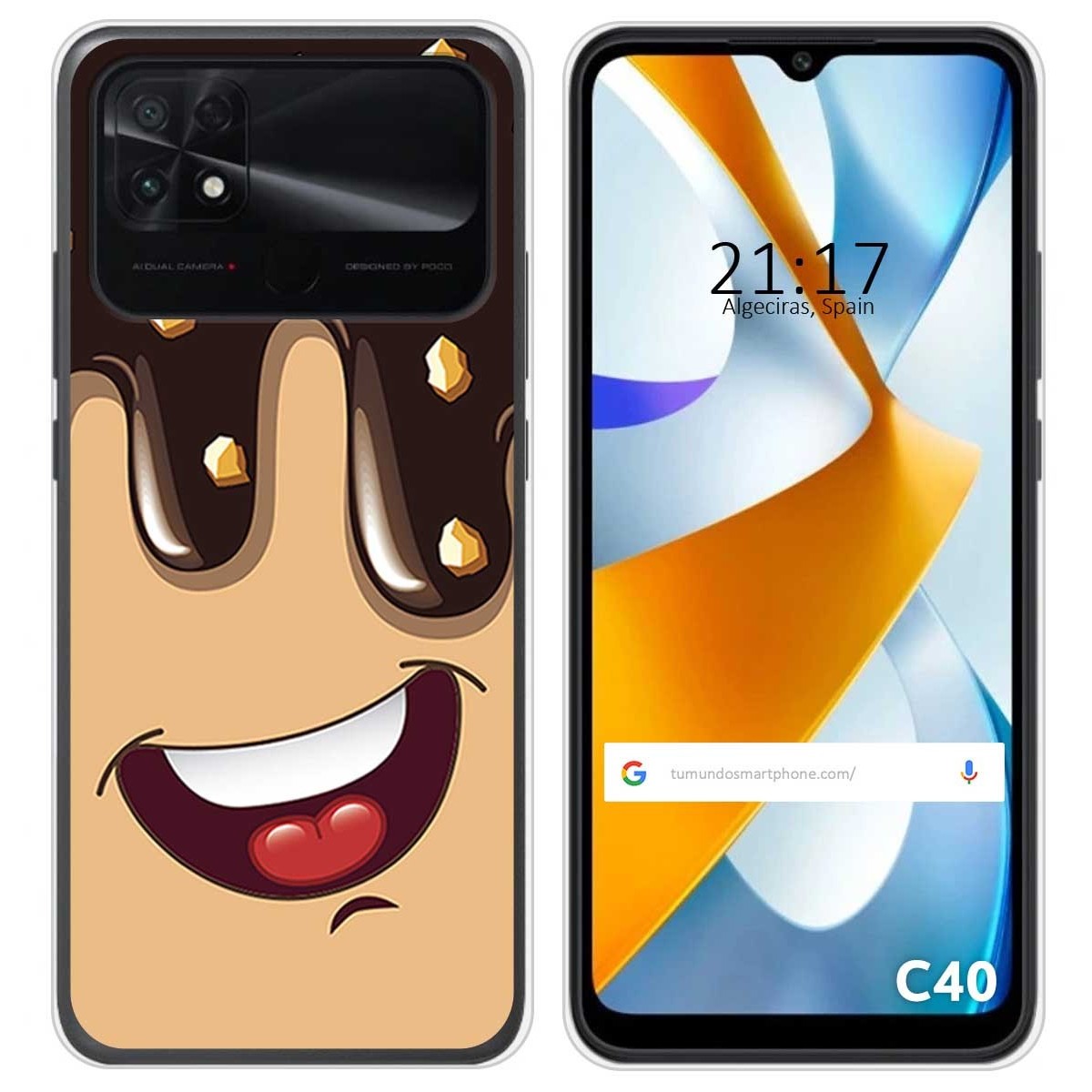 Funda Silicona para Xiaomi POCO C40 diseño Helado Chocolate Dibujos