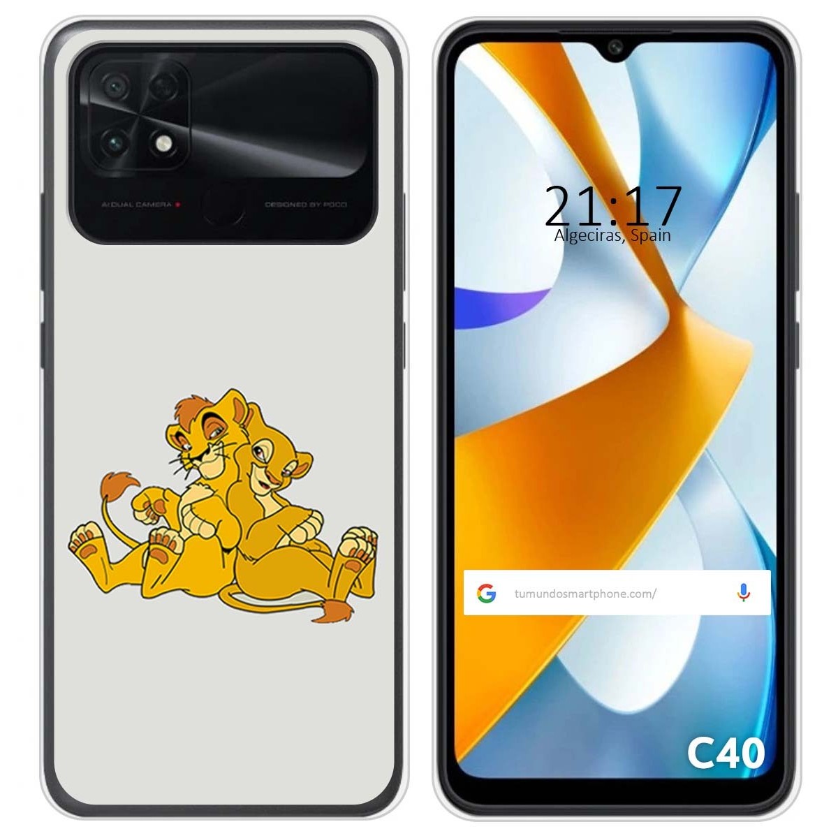 Funda Silicona para Xiaomi POCO C40 diseño Leones Dibujos