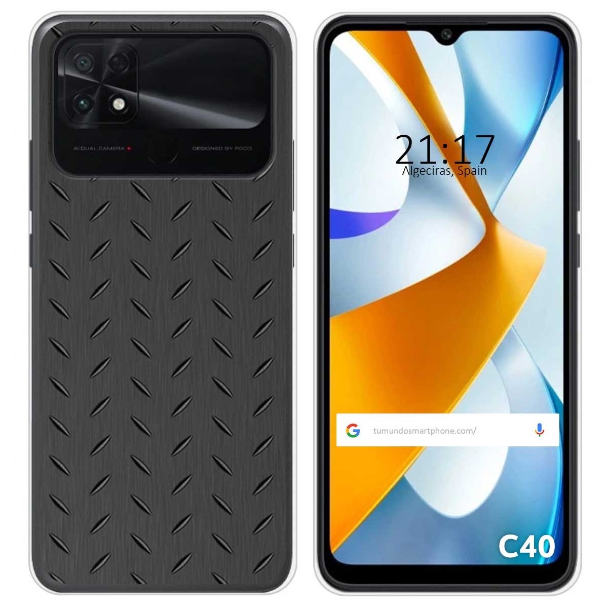 Funda Silicona para Xiaomi POCO C40 diseño Metal Dibujos