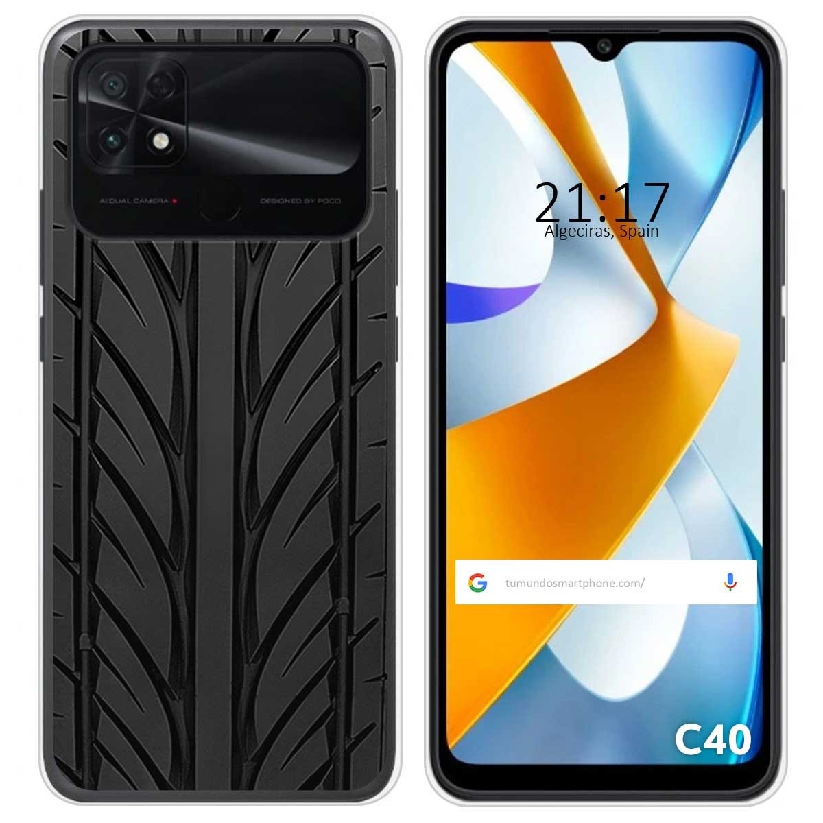 Funda Silicona para Xiaomi POCO C40 diseño Neumatico Dibujos