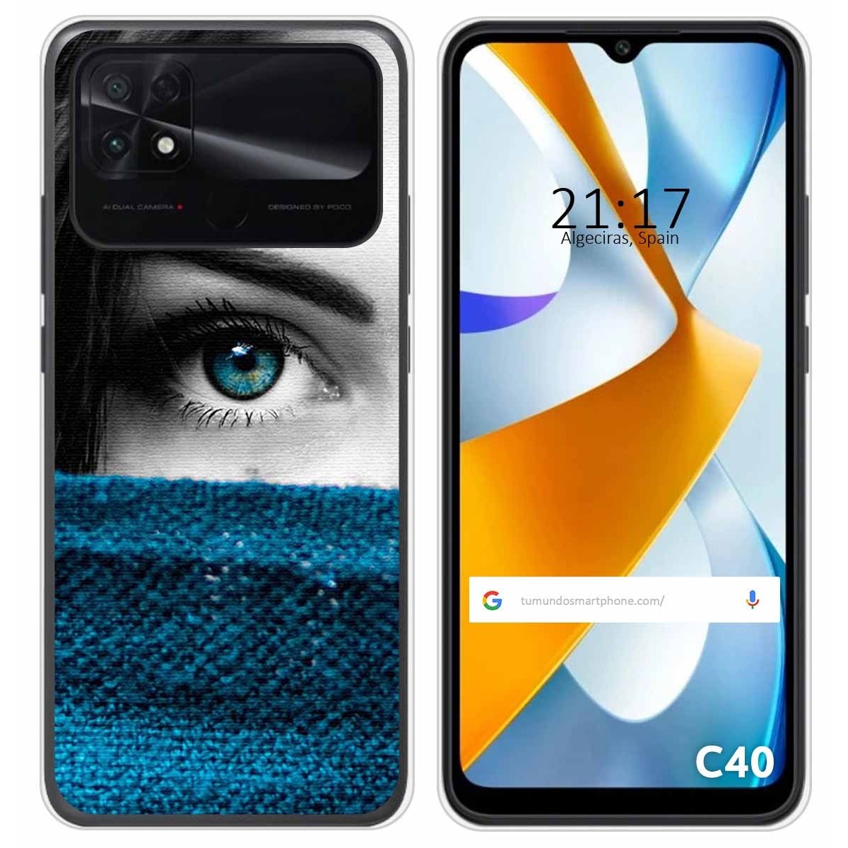Funda Silicona para Xiaomi POCO C40 diseño Ojo Dibujos