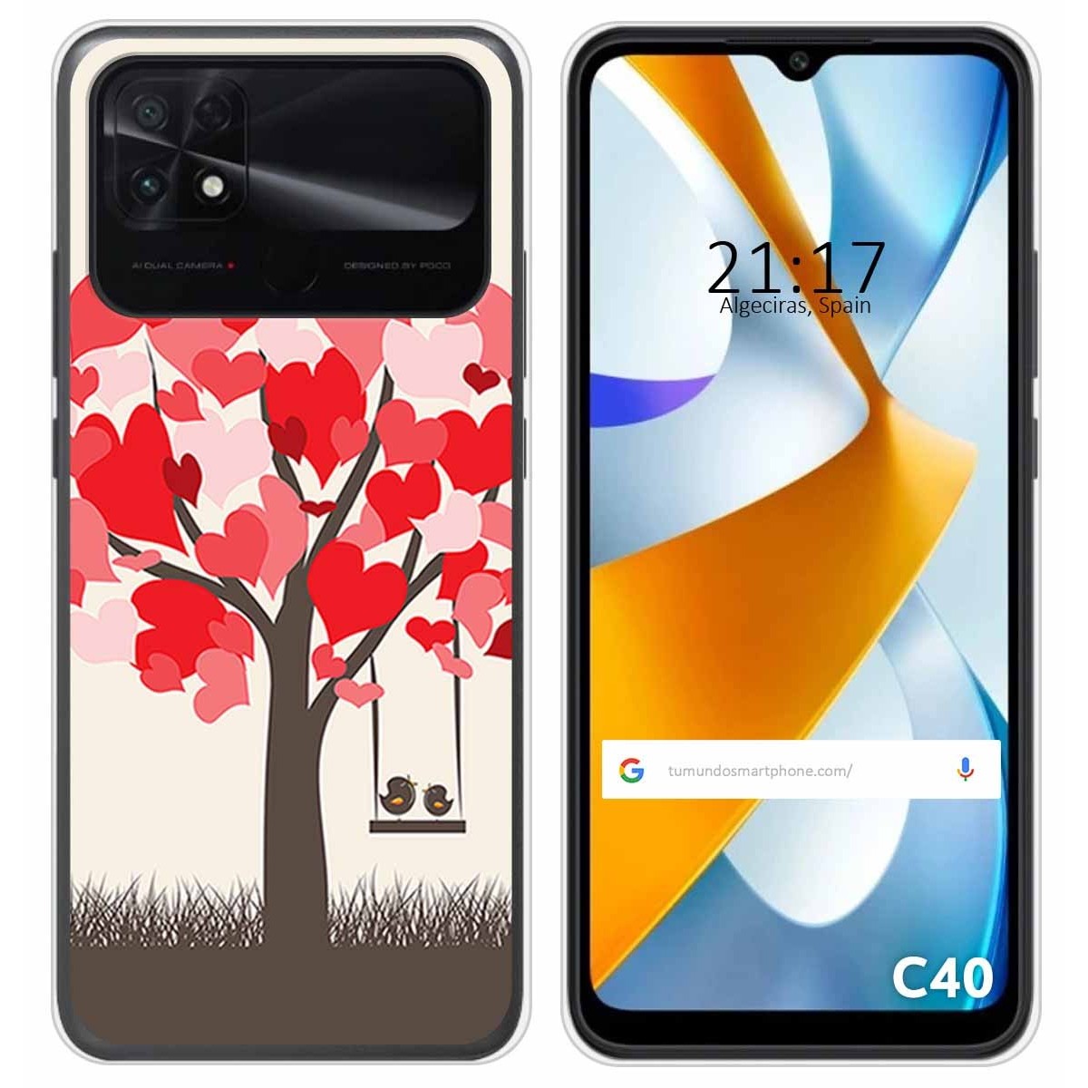 Funda Silicona para Xiaomi POCO C40 diseño Pajaritos Dibujos