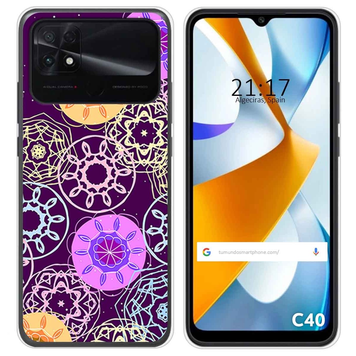 Funda Silicona para Xiaomi POCO C40 diseño Radial Dibujos