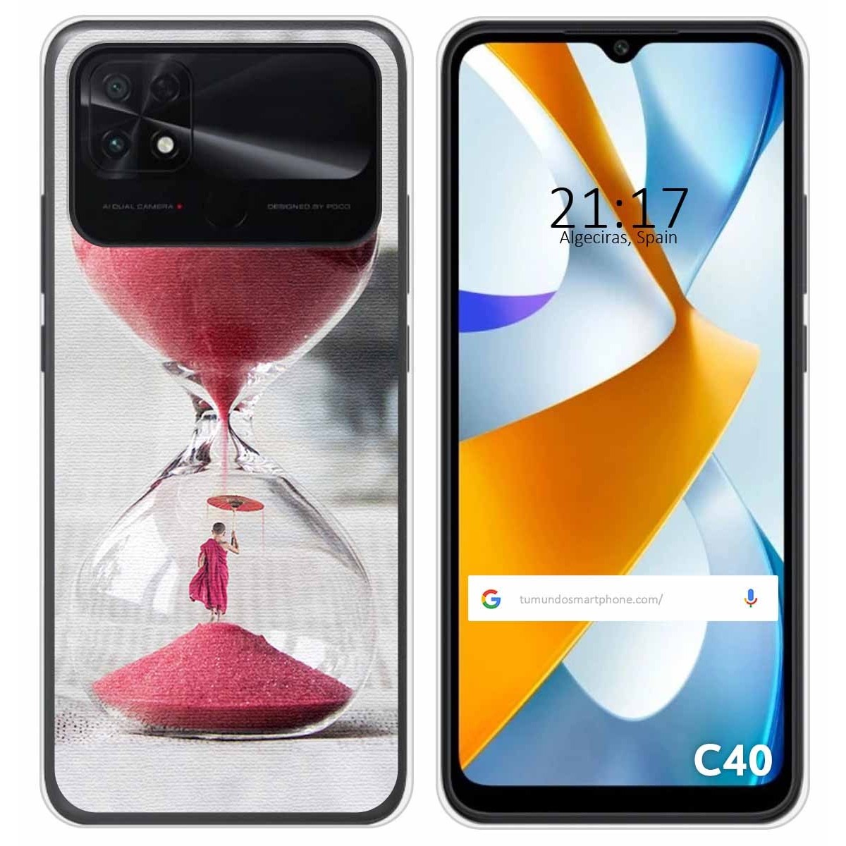 Funda Silicona para Xiaomi POCO C40 diseño Reloj Dibujos