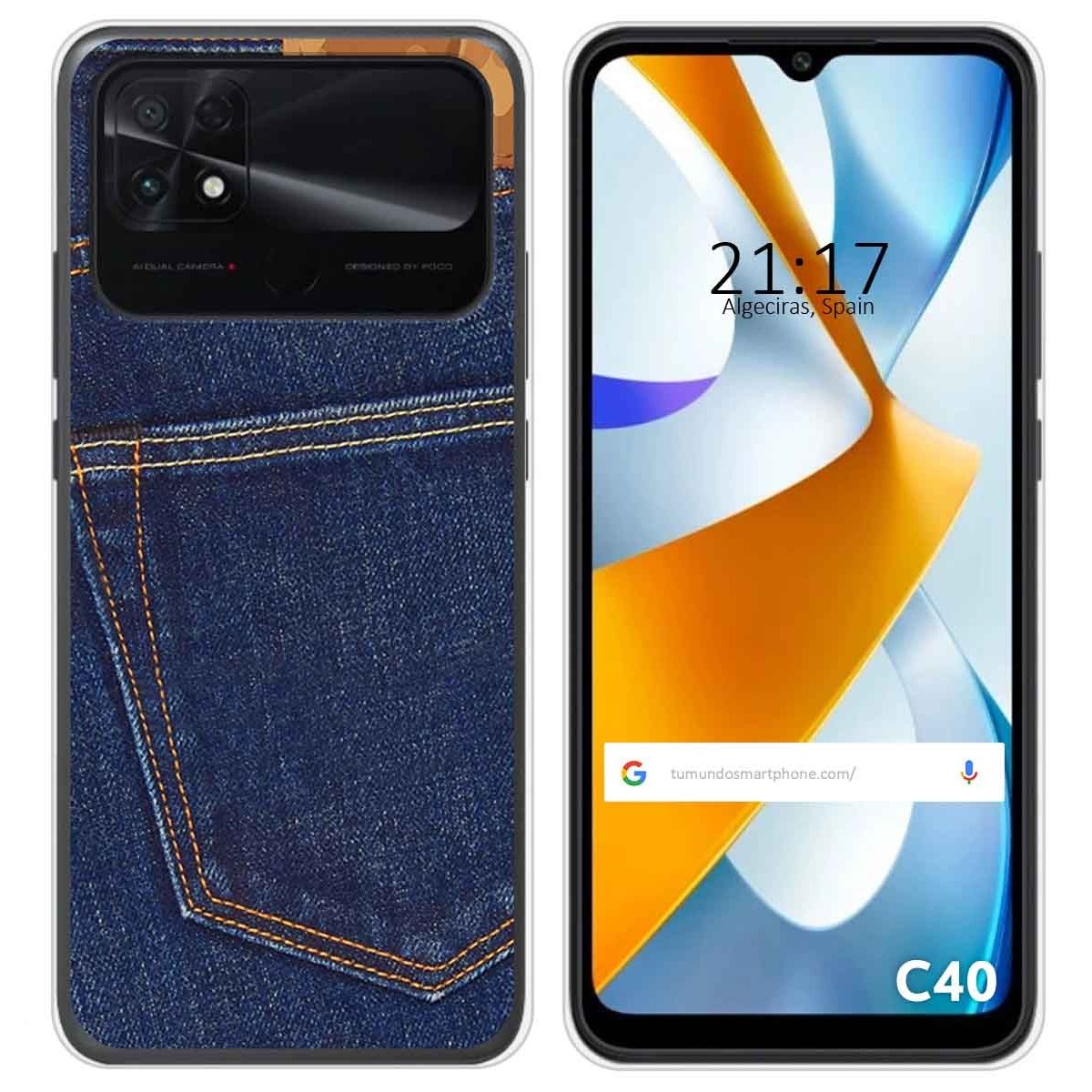 Funda Silicona para Xiaomi POCO C40 diseño Vaquero Dibujos