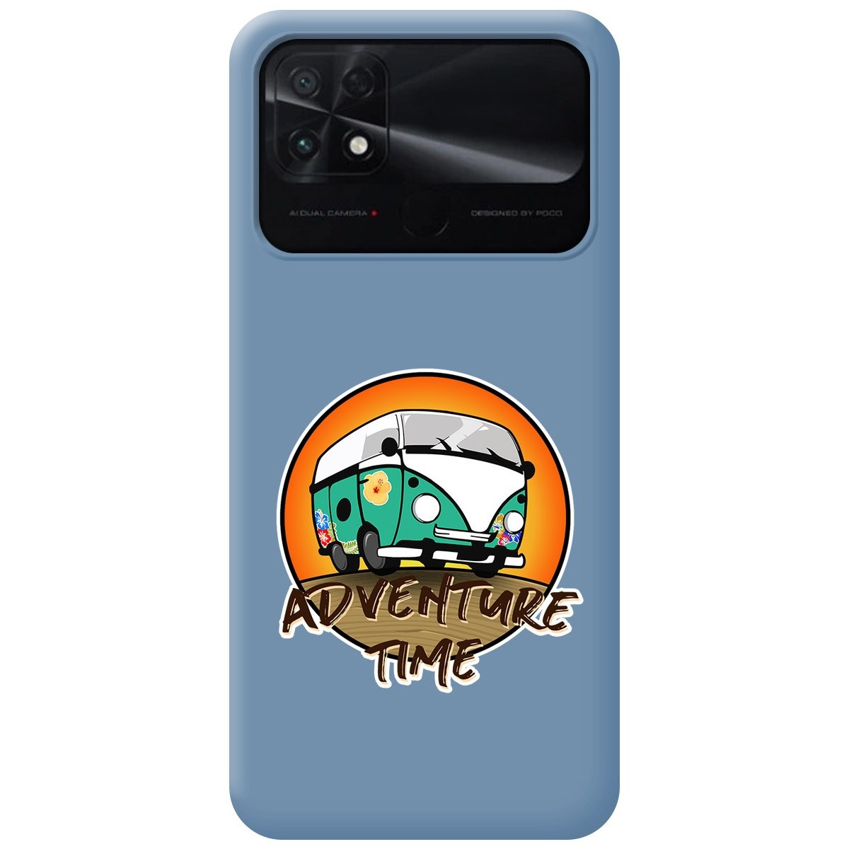 Funda Silicona Líquida Azul para Xiaomi POCO C40 diseño Adventure Time Dibujos