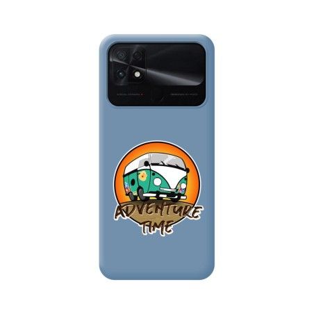 Funda Silicona Líquida Azul para Xiaomi POCO C40 diseño Adventure Time Dibujos