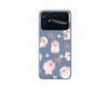 Funda Silicona Líquida Azul para Xiaomi POCO C40 diseño Cerdos Dibujos