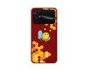 Funda Silicona Líquida Roja para Xiaomi POCO C40 diseño Abeja Dibujos