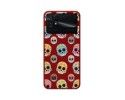 Funda Silicona Líquida Roja para Xiaomi POCO C40 diseño Catrina Dibujos