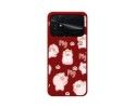 Funda Silicona Líquida Roja para Xiaomi POCO C40 diseño Cerdos Dibujos
