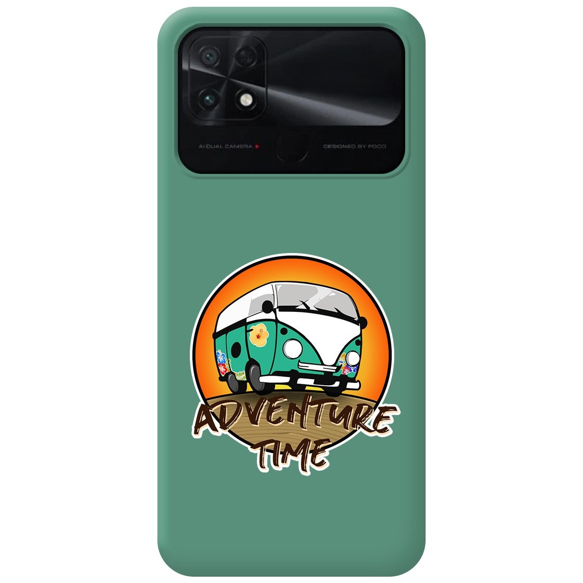 Funda Silicona Líquida Verde para Xiaomi POCO C40 diseño Adventure Time Dibujos