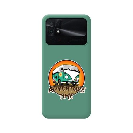 Funda Silicona Líquida Verde para Xiaomi POCO C40 diseño Adventure Time Dibujos