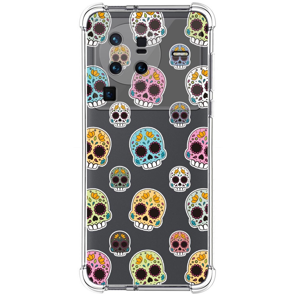 Funda Silicona Antigolpes para Vivo X80 Pro 5G diseño Catrina Dibujos