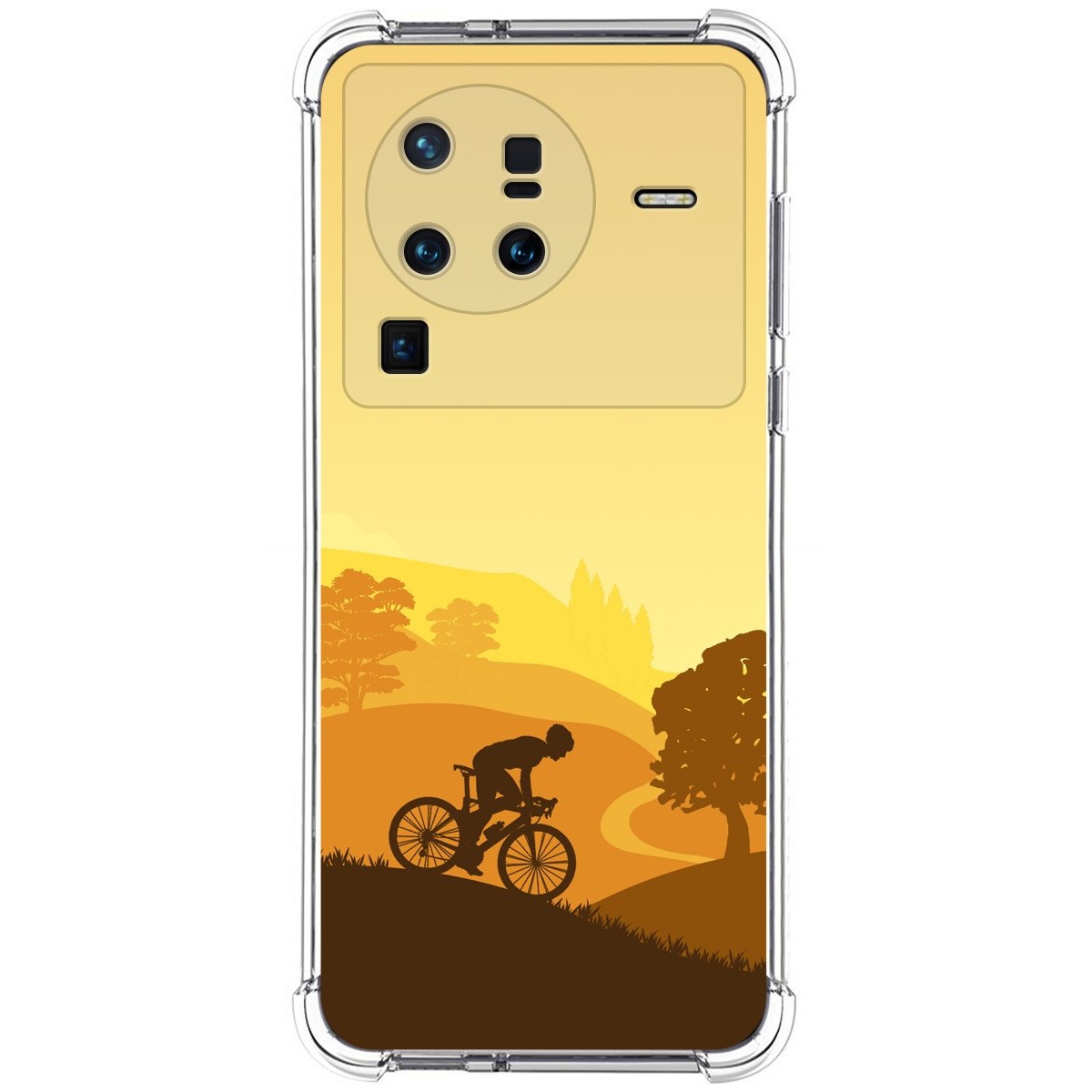 Funda Silicona Antigolpes para Vivo X80 Pro 5G diseño Ciclista Dibujos