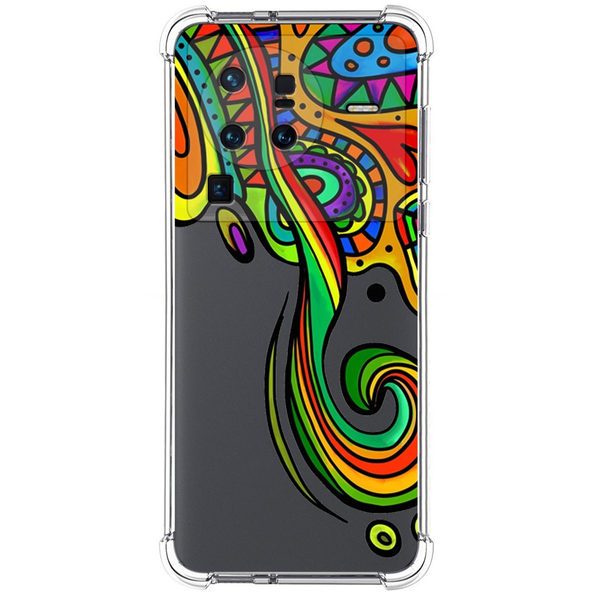 Funda Silicona Antigolpes para Vivo X80 Pro 5G diseño Colores Dibujos