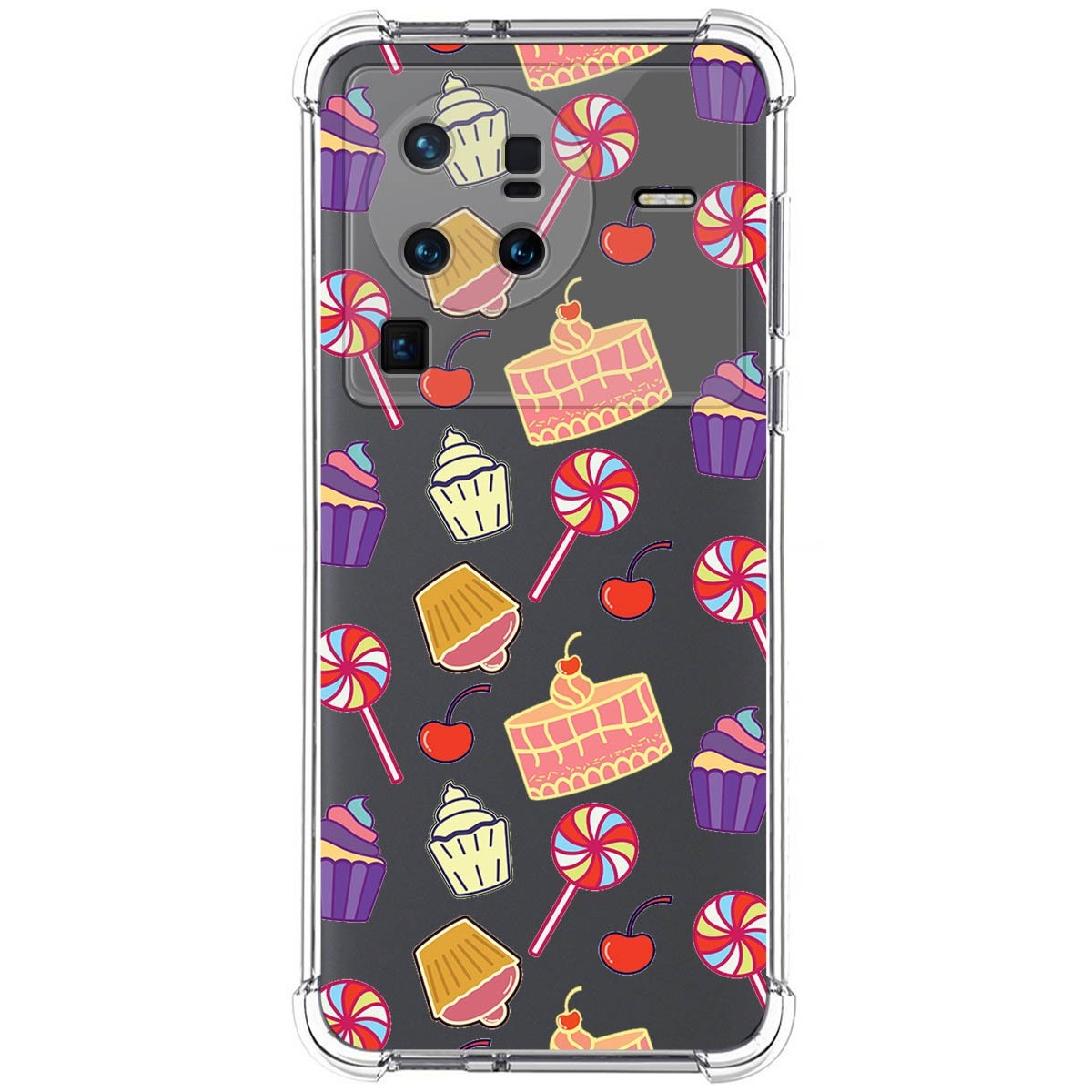 Funda Silicona Antigolpes para Vivo X80 Pro 5G diseño Dulces 01 Dibujos
