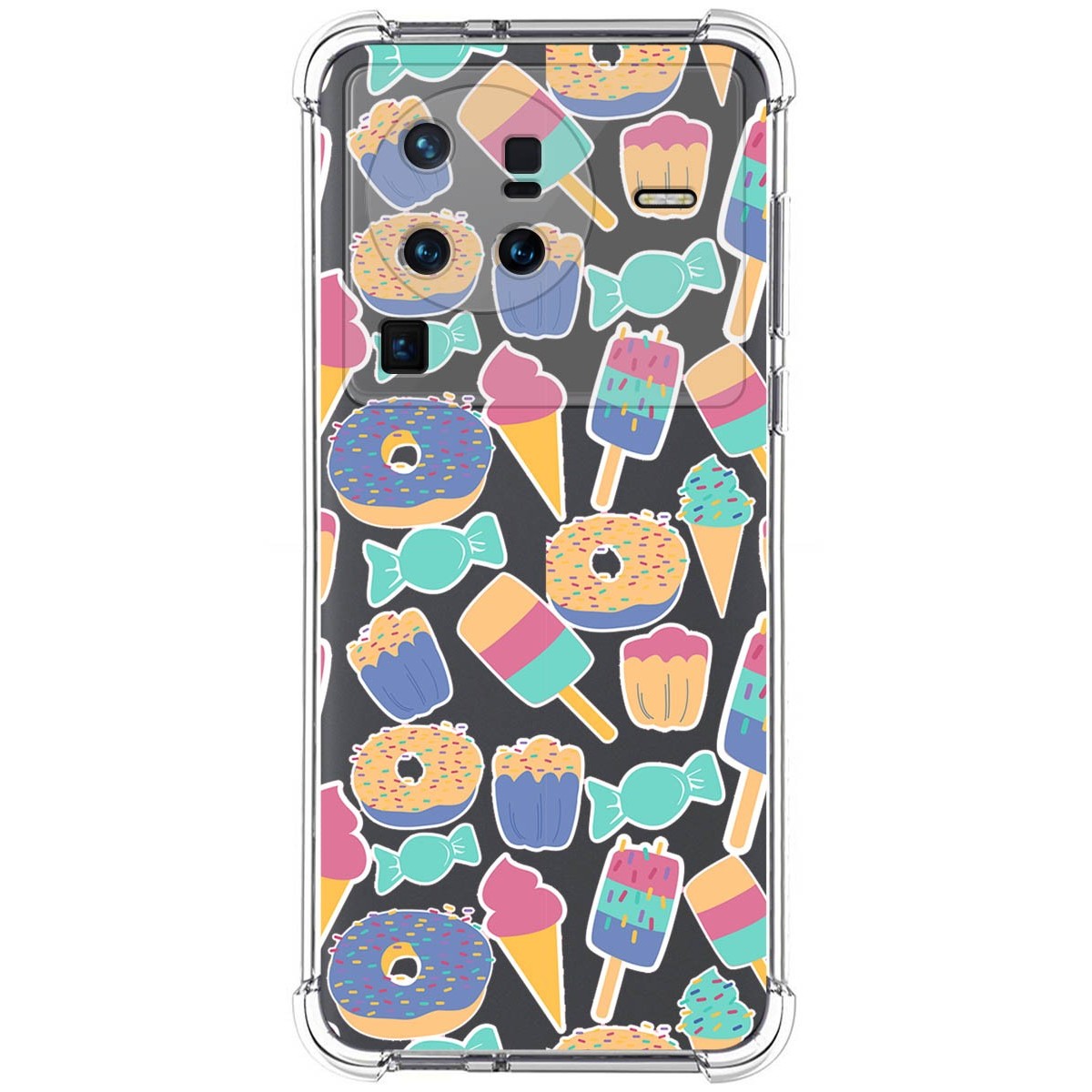 Funda Silicona Antigolpes para Vivo X80 Pro 5G diseño Dulces 02 Dibujos