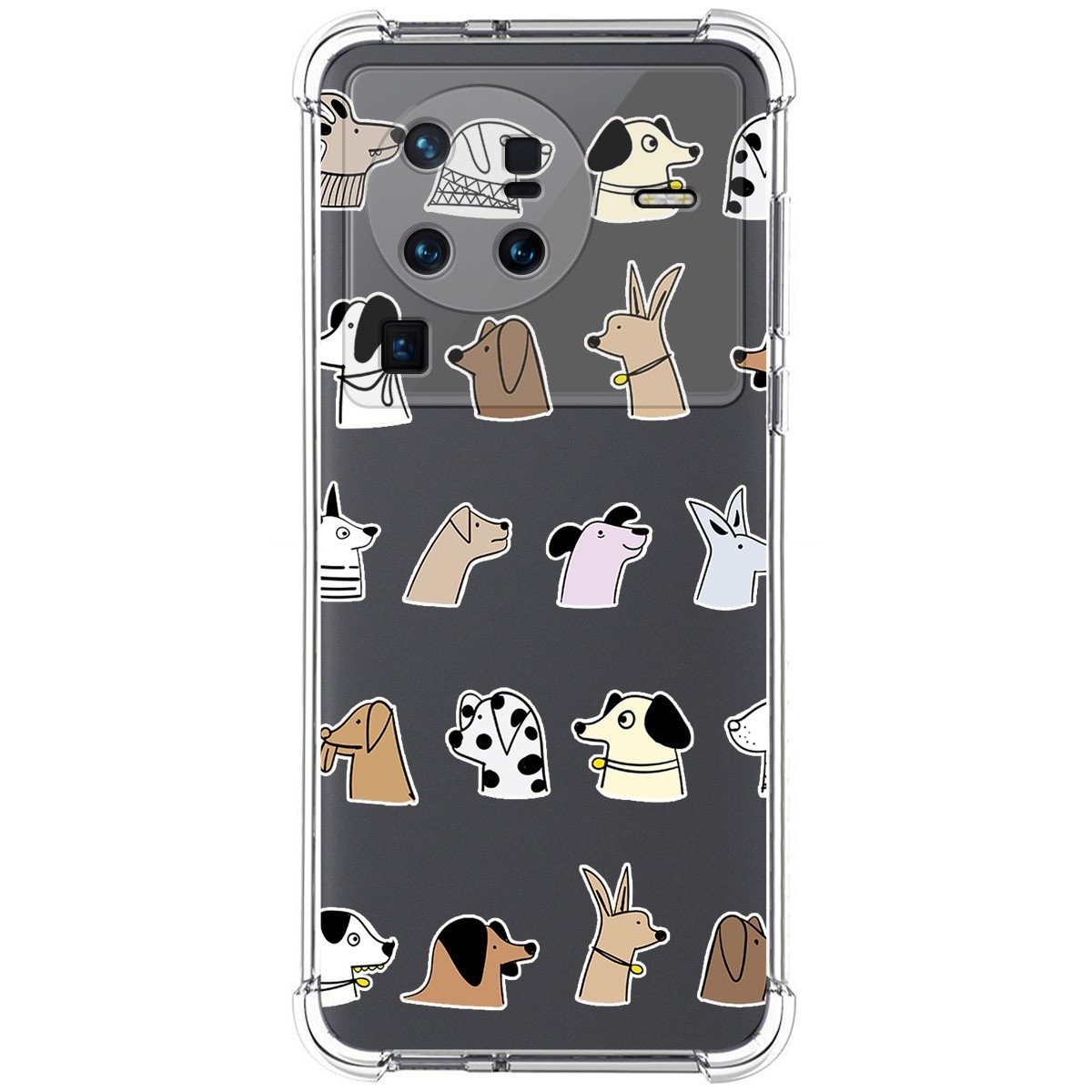 Funda Silicona Antigolpes para Vivo X80 Pro 5G diseño Perros Dibujos