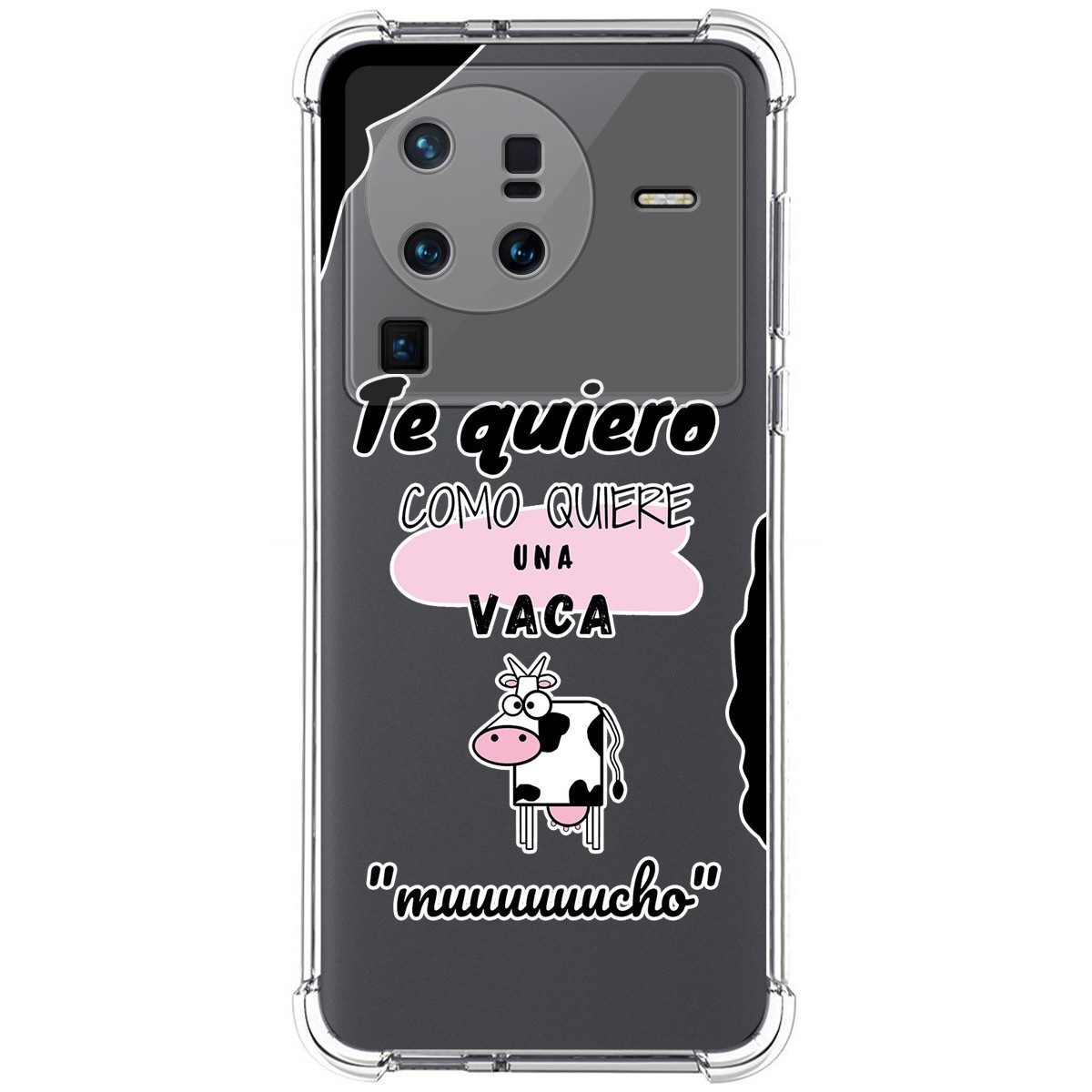 Funda Silicona Antigolpes para Vivo X80 Pro 5G diseño Vaca Dibujos