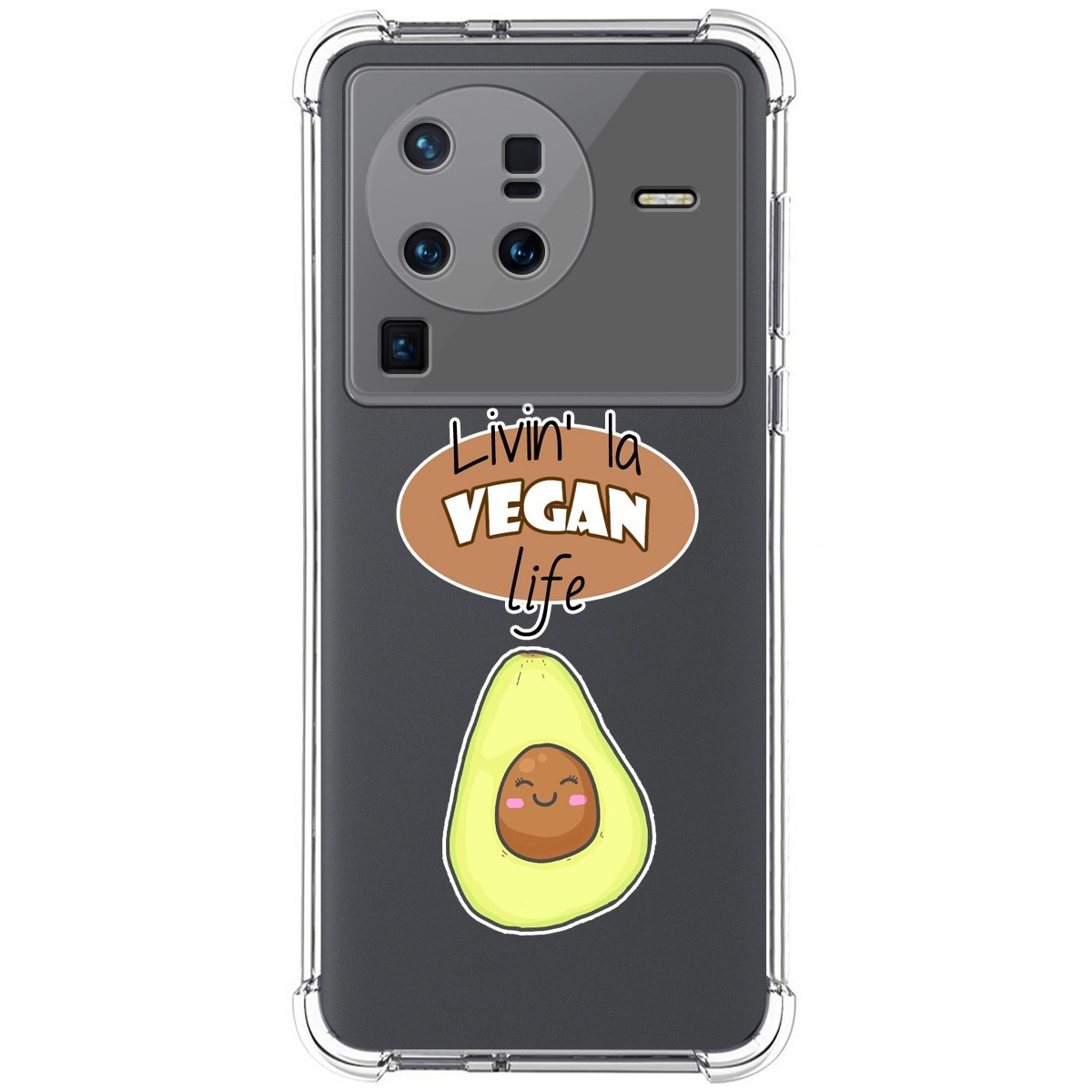 Funda Silicona Antigolpes para Vivo X80 Pro 5G diseño Vegan Life Dibujos