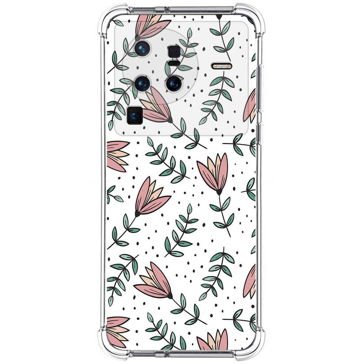 Funda Silicona Antigolpes para Vivo X80 Pro 5G diseño Flores 01 Dibujos