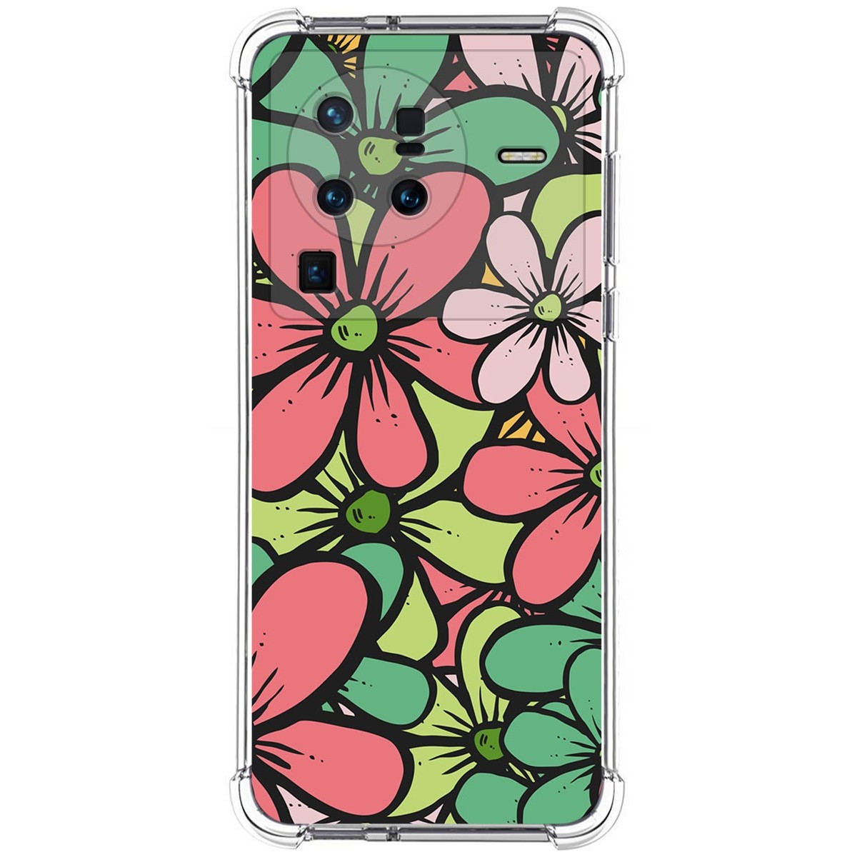 Funda Silicona Antigolpes para Vivo X80 Pro 5G diseño Flores 02 Dibujos