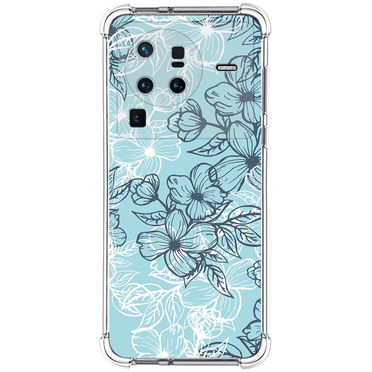 Funda Silicona Antigolpes para Vivo X80 Pro 5G diseño Flores 03 Dibujos