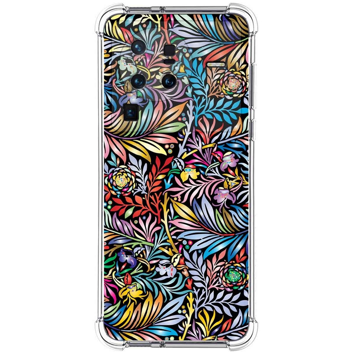 Funda Silicona Antigolpes para Vivo X80 Pro 5G diseño Flores 04 Dibujos