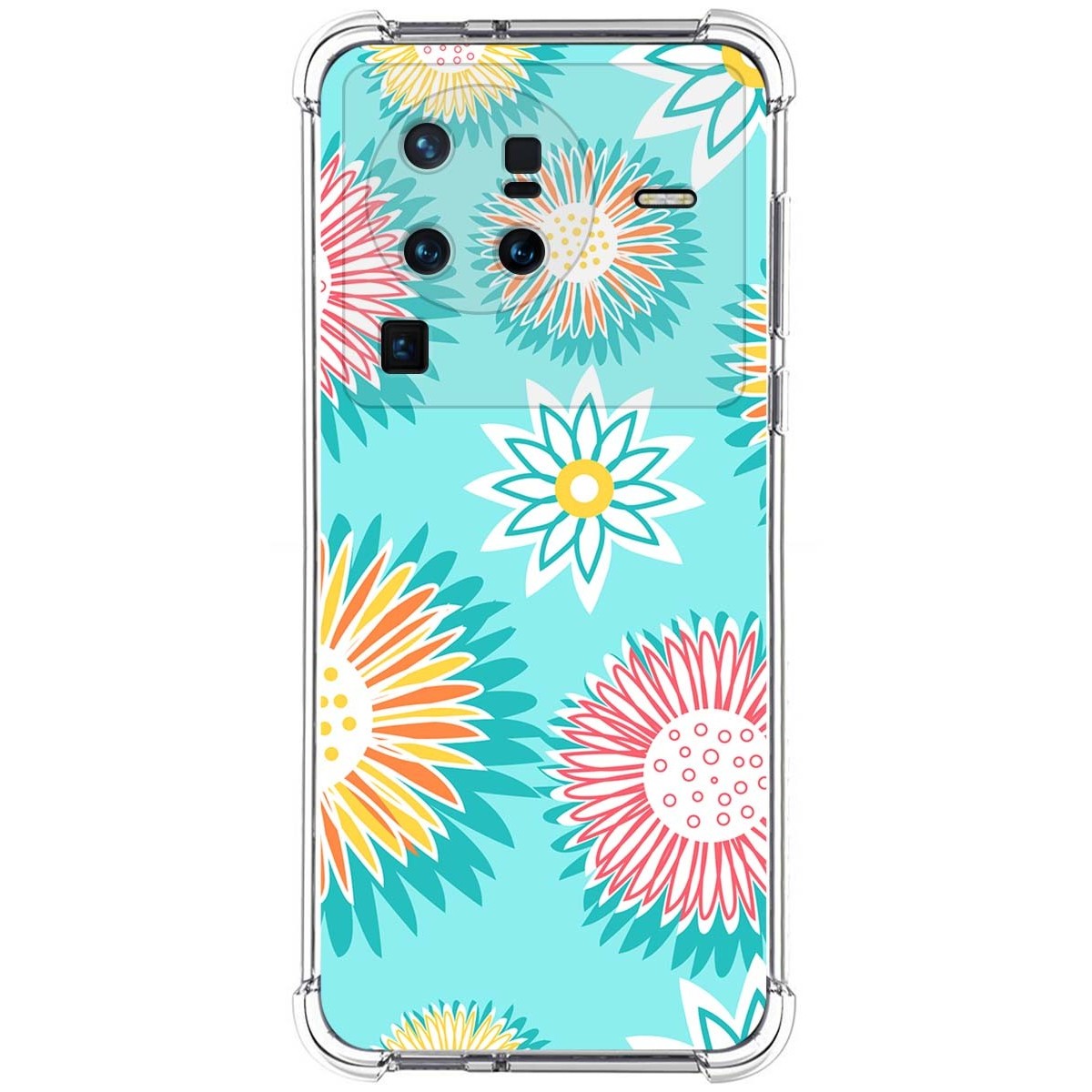 Funda Silicona Antigolpes para Vivo X80 Pro 5G diseño Flores 05 Dibujos